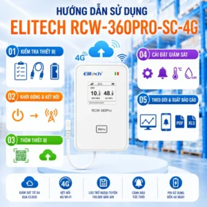 Cách sử dụng thiết bị ghi nhiệt độ 4G Elitech RCW-360Pro-SC-4G