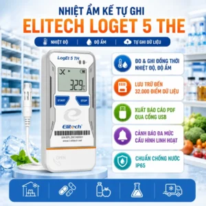 Giới thiệu về nhiệt ẩm kế tự ghi Elitech LogEt 5 THE
