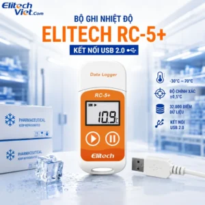 Bộ ghi nhiệt độ Elitech RC-5+ kết nối USB 2.0