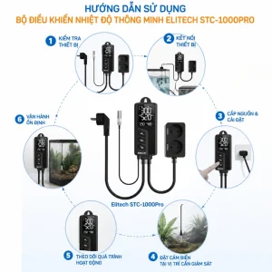 Các bước sử dụng bộ điều khiển nhiệt độ độ ẩm Elitech STC-1000WiFi-TH