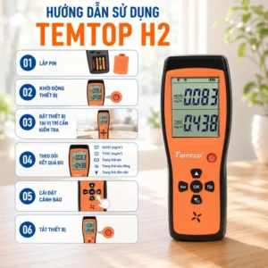 Cách đo HCHO và TVOC trong không khí với Temtop H2