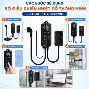 Cách sử dụng bộ điều khiển nhiệt độ thông minh Elitech STC-1000Pro
