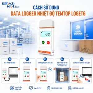 Cách sử dụng data logger nhiệt độ Temtop LogEt6