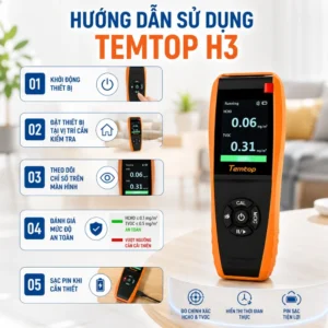 Cách sử dụng máy đo chất lượng không khí Temtop H3