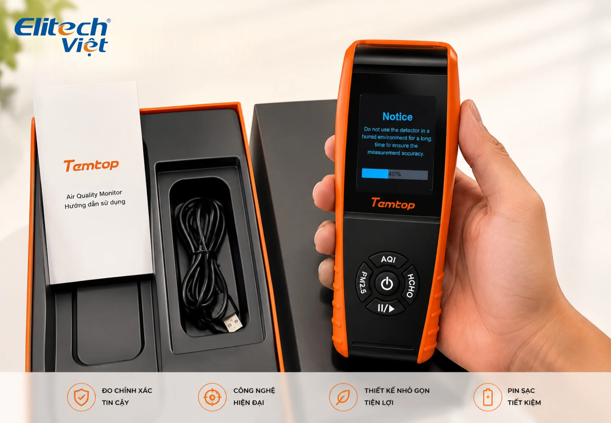 Cách sử dụng máy đo chất lượng không khí Temtop LKC-1000S+ 2nd