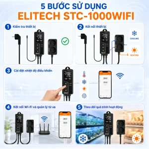 Cách sử dụng thiết bị điều khiển nhiệt độ thông minh Elitech STC-1000WiFi