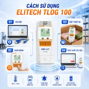 Cách sử dụng và bảo quản máy ghi nhiệt độ Elitech Tlog 100