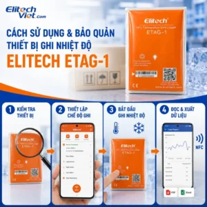 Cách sử dụng và bảo quản thiết bị ghi nhiệt độ Elitech ETAG-1