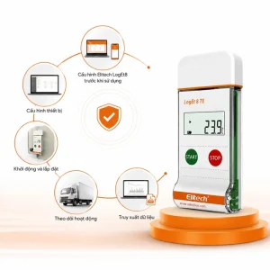 Cài đặt chu kỳ ghi và cảnh báo nhiệt độ Elitech LogEt8