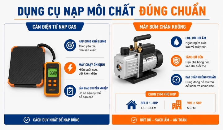 Dụng cụ nạp môi chất