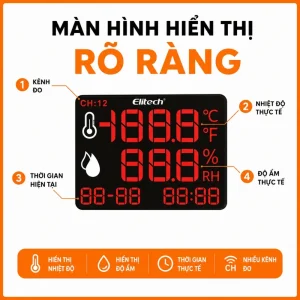 Elitech DR-230 màn hình hiển thị rõ nét
