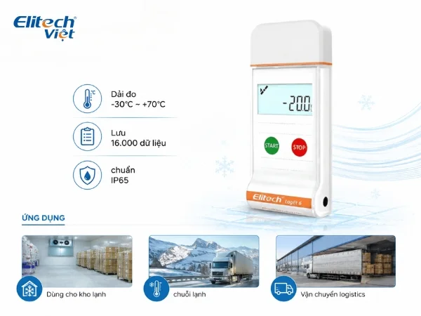 Elitech LogEt 6 thiết bị giám sát nhiệt độ chuỗi lạnh thông minh