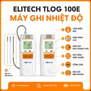 Elitech Tlog 100E màn hình hiển thị rõ ràng