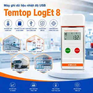 Giới thiệu máy ghi dữ liệu nhiệt độ USB Temtop LogEt 8