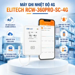 Giới thiệu máy ghi nhiệt độ 4G Elitech RCW-360Pro-SC-4G