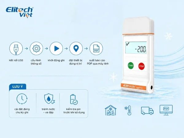 Hướng dẫn cài đặt và ghi dữ liệu Elitech LogEt 6