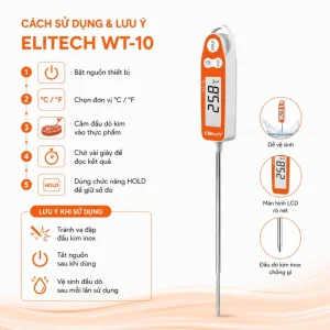 Hướng dẫn đo nhiệt độ bằng Elitech WT-10