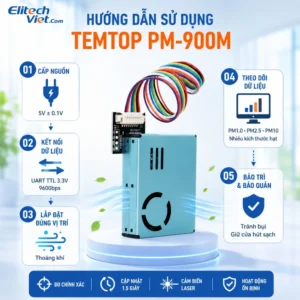 Hướng dẫn sử dụng cảm biến bụi laser Temtop PM-900M