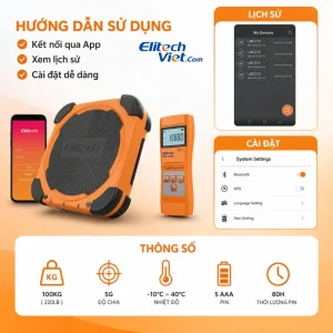 Hướng dẫn sử dụng cân nạp gas Elitech LMC-210