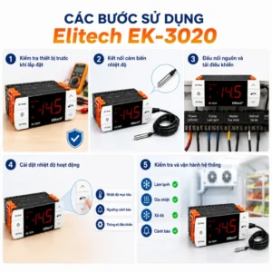 Hướng dẫn sử dụng máy điều khiển nhiệt độ Elitech EK-3020