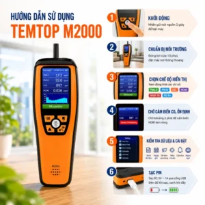 Hướng dẫn sử dụng máy đo chất lượng không khí Temtop M2000