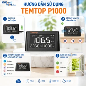 Hướng dẫn sử dụng máy đo chất lượng không khí Temtop P1000