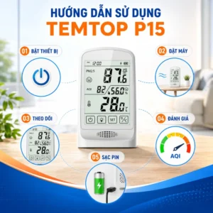 Hướng dẫn sử dụng máy đo chất lượng không khí Temtop P15