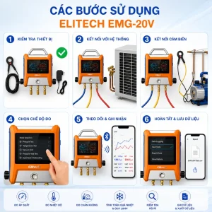Hướng dẫn sử dụng máy đo đa năng 2 van Elitech EMG-20V