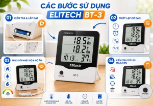 Hướng dẫn sử dụng máy đo nhiệt độ, độ ẩm để bàn Elitech BT-3