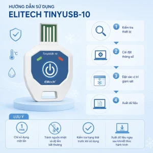 Hướng dẫn sử dụng máy ghi nhiệt độ Elitech TinyUSB-10