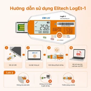 Hướng dẫn sử dụng và lưu ý khi vận hành USB ghi nhiệt độ Elitech LogEt-1