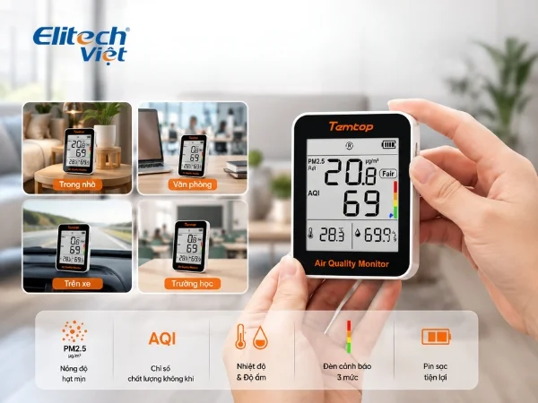 Máy đo nhiệt độ độ ẩm không dây Temtop S1+