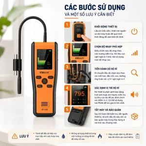 Máy dò rò rỉ gas lạnh hồng ngoại Elitech IR-100 dễ sử dụng