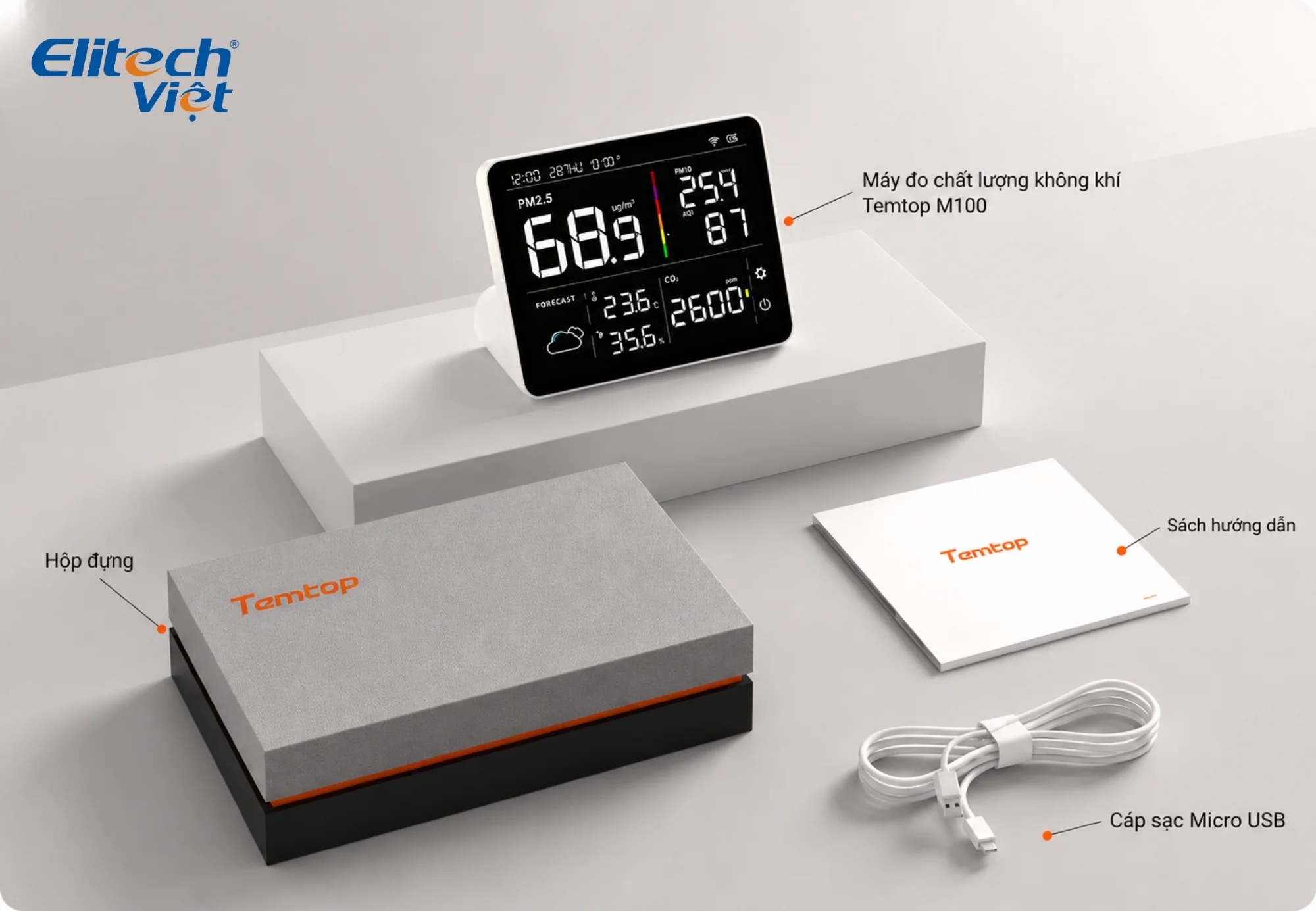 Máy kiểm tra chất lượng không khí Temtop M100
