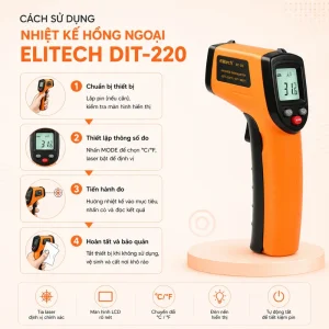 Sử dụng nhiệt kế laser Elitech DIT-220 đúng cách