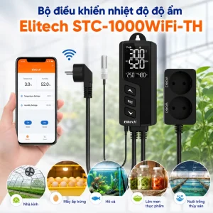 Thiết bị điều khiển nhiệt độ độ ẩm Elitech STC-1000WiFi-TH