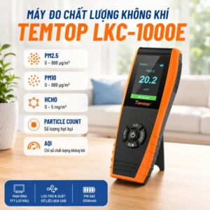 Thiết bị đo chất lượng không khí Temtop LKC-1000E 5 IN-1
