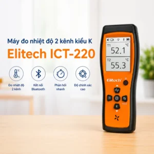 Thiết bị đo nhiệt độ 2 kênh kiểu K Elitech ICT-220