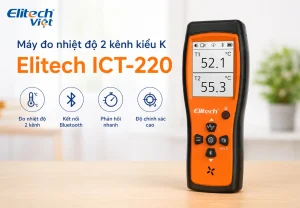 Thiết bị đo nhiệt độ 2 kênh kiểu K Elitech ICT-220