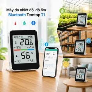 Thiết bị đo nhiệt độ, độ ẩm Bluetooth Temtop T1