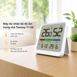 Thiết bị đo nhiệt độ, độ ẩm trong nhà Temtop T1-SE
