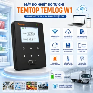 Thiết bị đo nhiệt độ tự ghi Temtop TemLog W1