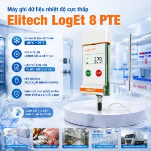 Thiết bị ghi dữ liệu nhiệt độ cực thấp Elitech LogEt 8 PTE