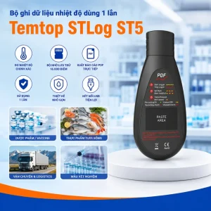 Thiết bị ghi dữ liệu nhiệt độ dùng 1 lần Temtop STLog ST5