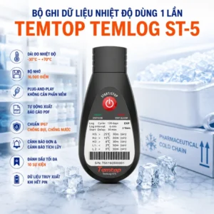 Thiết bị ghi dữ liệu nhiệt độ dùng 1 lần Temtop TemLog ST-5