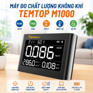 Tổng quan về máy đo chất lượng không khí Temtop M1000