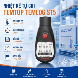 Tổng quan về máy ghi nhiệt độ Temtop TemLog ST5