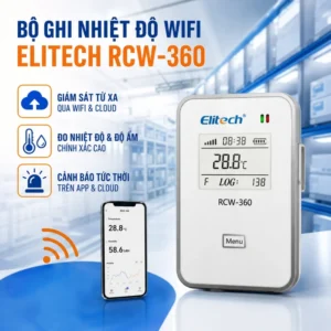 Tổng quan về nhiệt kế tự ghi wifi Elitech RCW-360