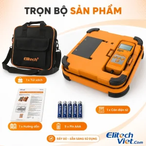 Trọn bộ phụ kiện cân nạp gas Elitech LMC-200A