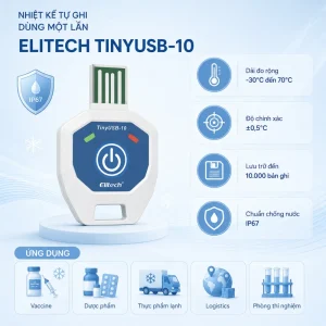 USB ghi nhiệt độ dùng một lần Elitech TinyUSB-10